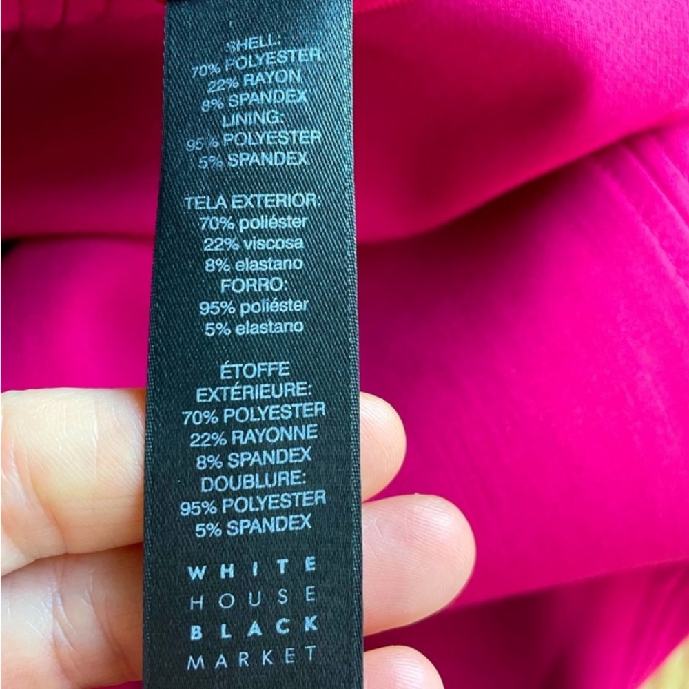 White House Black Market Magenta Dress View 3